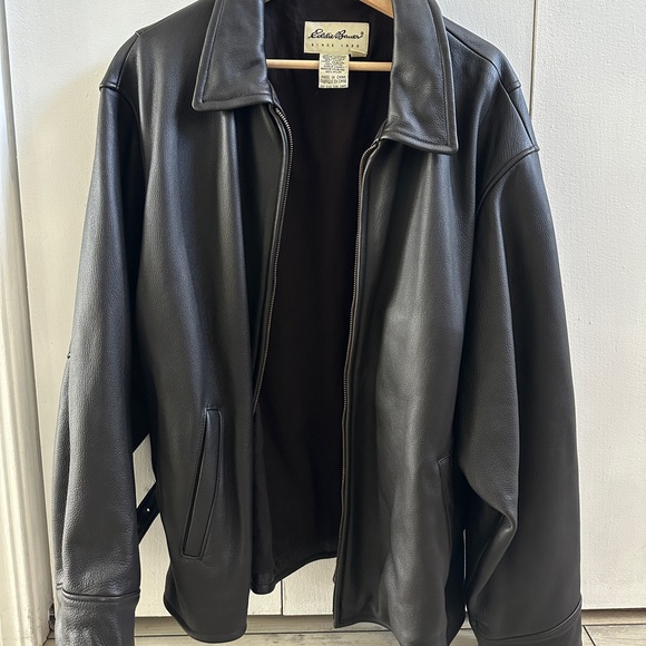 Vintage Eddie Bauer Dark Brown Leather Jacket - Picture 2 of 7